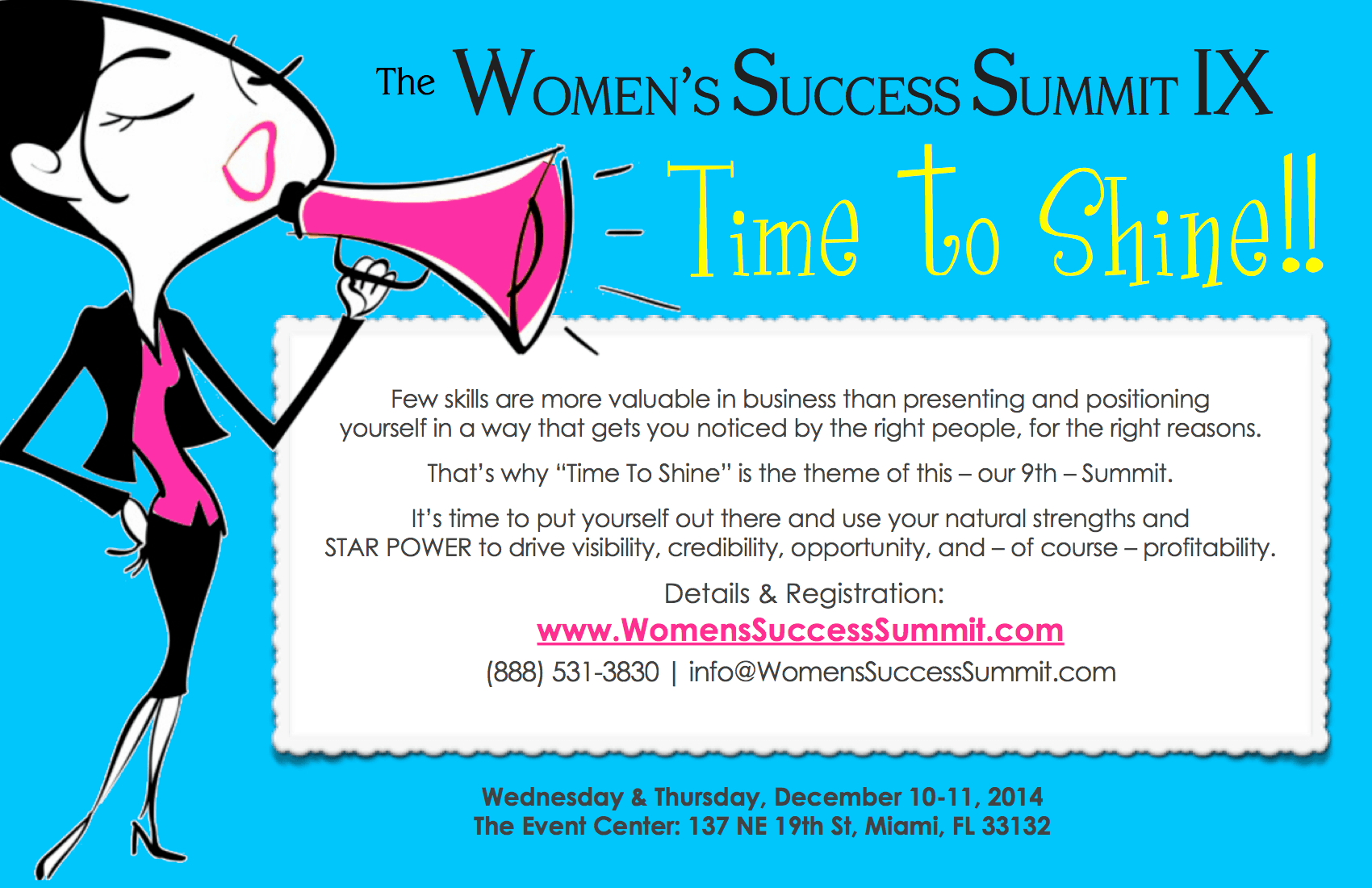 women success summit time to shine