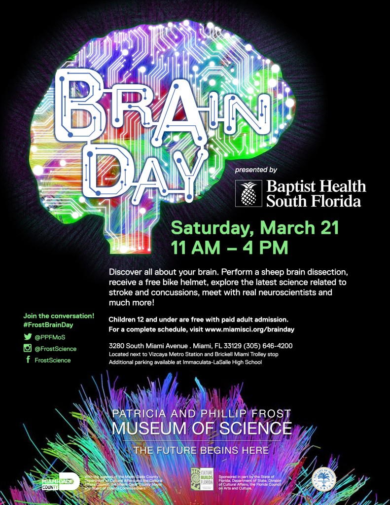 Frost Science Brain Day Saturday, March 21