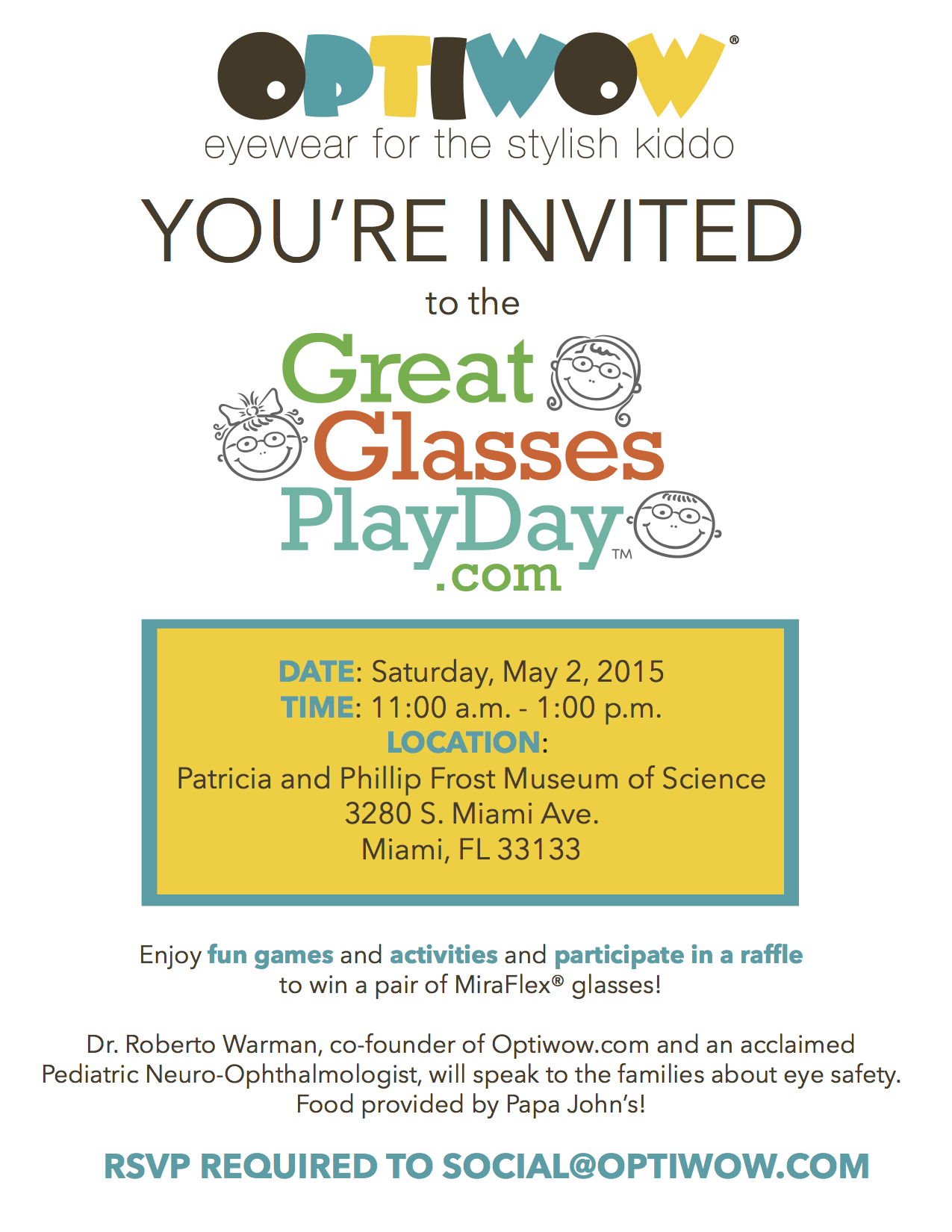 you're invited to the great glasses play day