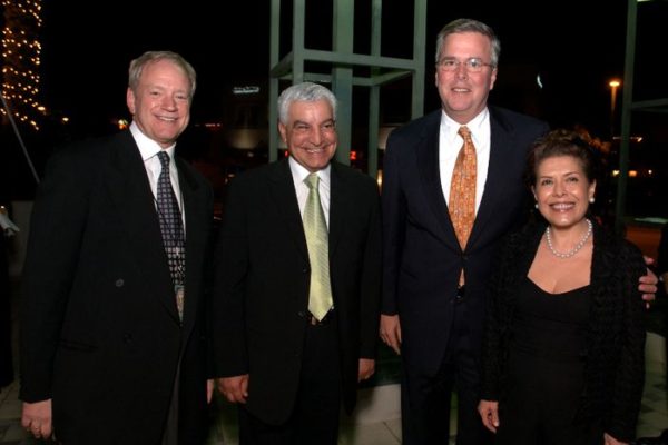 Dr. David Silverman, national curator for "Tutankhamun and the Golden Age of the Pharaohs", left,  Dr. Zahi Hawass, secretary general of Egypt's Supreme Council of Antiquities,  Florida Governor Jeb Bush and First Lady Columba Bush, right, during the VIP preview of the "Tutankhamun and the Golden Age of the Pharaohs" exhibition Wednesday, Dec. 14, 2005 at the Museum of Art/Fort Lauderdale in Fort Lauderdale, Fla.   The exhibition, sponsored by Northern Trust, opens its doors to the public December 15, 2005.  The second of four venues during its 27-month tour of the United States and the only southeast destination, the exhibition is organized by National Geographic, AEG Exhibitions, and Arts and Exhibitions International, with cooperation from the Egyptian Supreme Council of Antiquities, and locally sponsored by Blue Cross and Blue Shield of Florida.   (AP PHOTO/MUSEUM OF ART/FORT LAUDERDALE, David Adame)