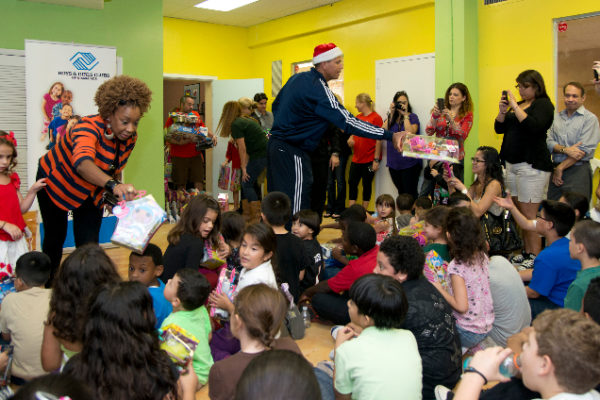 New York Yankees third baseman, Alex Rodriguez "A-Rod" at Boys & Girls Clubs of Miami-Dade's Hank Kline Club distributes toys to approximately 75 children between the ages 5-12, Saturday, December 8,, 2012 in Miami Florida. Photo/Rothstein, Gary I for The New York Daily News.